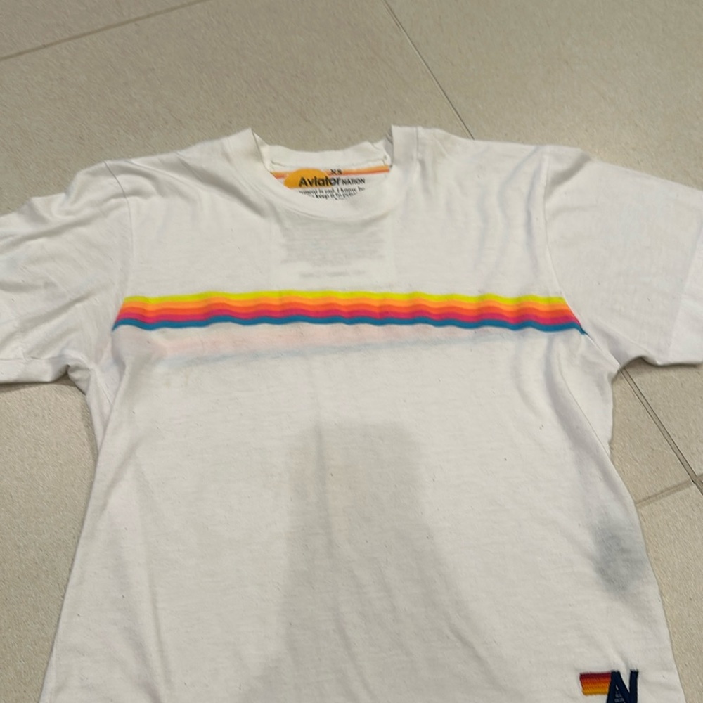 Great condition white aviator nation t shirt size xs